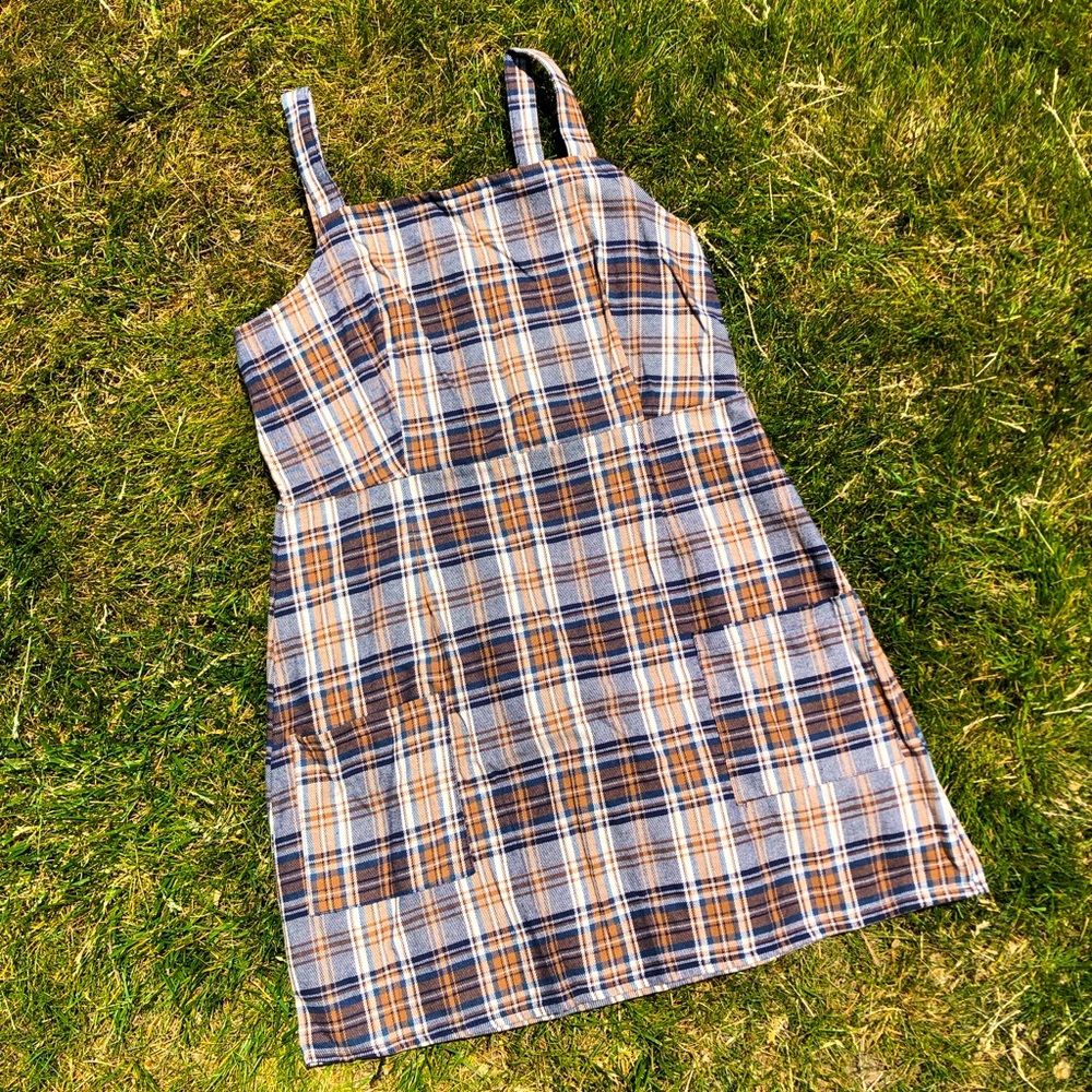 American Eagle Plaid Jumper Dress